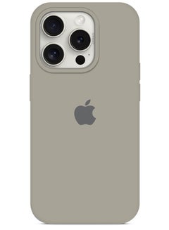 Buy iPhone 15 Pro Max Case Silicone Case Cover Durable and Anti Scratch Back Cover Grey in UAE