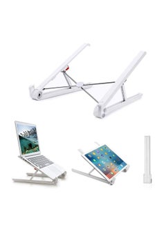 Buy Adjustable Height Laptop Stand for All Notebook/Tablet, Foldable Portable Laptop Riser Ventilated Laptop Riser Universal Laptop Tray Ventilated Retractable Laptop Stand Lightweight Laptop Riser in UAE