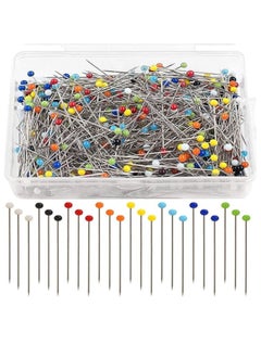 Buy Needle Pins for Fabric, Straight with Colored Ball G 1.5 Inch, Quilting Dressmaker, Jewelry DIY Decoration, Craft and Project (100 PCS, Colorful)lass Heads Long in UAE