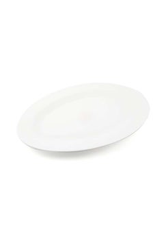 Buy Ivory Porcelain Oval Serving Plate 45 cm in UAE