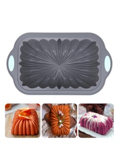 اشتري Silicone Almond Cake Loaf Pan, Silicone Bread Baking Molds Pans, Food Grade Nonstick Silicone Molds for Baking Beautiful Fluting Bread, Chocolate, with Metal Reinforced Frame More Strength في الامارات