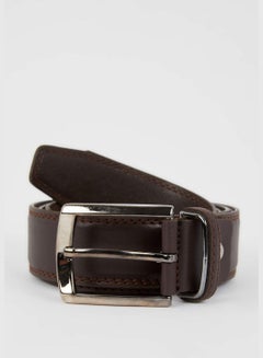 Buy Faux Leather Classic Belt in UAE