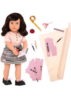 اشتري Olinda -18 Inch Doll With Pale Blue Eyes And Shoulder-Length Black Hair Includes Doll, Outfit, Measuring Tape (18.5"), Sketch Book, 5 Pattern Boards, And Design Accessories في السعودية