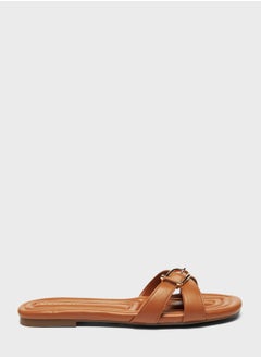 Buy Criss Cross Strap Flat Sandals in UAE