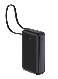 Buy JODA 20000mAh 20W PD Power Bank with Built-in Cable Black in Saudi Arabia