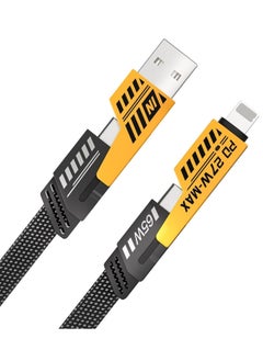 اشتري كيبل شحن سريع USB قابل للتحويل 4 في 1 بطول 1 متر 65 واط مغطى بالنايلون C متعدد لايفون 15 14 13 ايباد ماك بوك برو ايربودز جوالات اندرويد في مصر