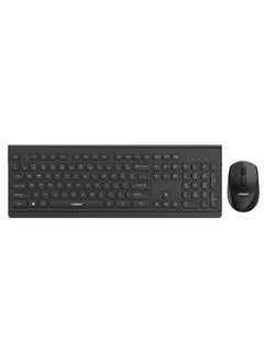 Buy FV-W306 Business Office Wireless Combo (AR / ENG ) Keyboard and Mouse (Share USB receiver) - 8m 2.4GHz Wireless connections - Arabic / English 104 Key , 1600DPI Optical Mouse - Plug & Play - (2 x AA Battery) in Egypt