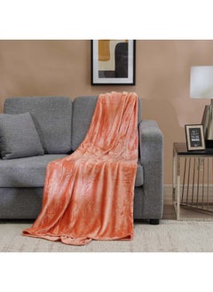 اشتري AW23 Solid Flannel Single Blanket 150x200 Cm Pink في الامارات