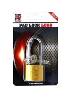 اشتري Heavy-Duty Security Padlock Long HA-1431, Weather-Resistant in Solid Brass Lock 30 MM - Padlock  shackle with Keys for Sheds, Storage Unit, School, Gym Locker, Fence, Toolbox, Hasp Storage في الامارات