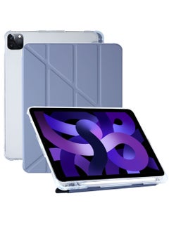 اشتري جراب iPad Pro 11 بوصة 2022/2021/2020/2018 مع حامل قلم رصاص [يدعم شحن الجيل الثاني من قلم رصاص] غطاء مع خاصية النوم / الاستيقاظ التلقائي وظهر صلب شفاف لجهاز iPad Pro مقاس 11 بوصة 4th / 3rd / 2nd / 1st في الامارات