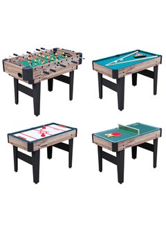 Buy 4-in-1 Multi-Game Table / Hockey Table / Billiard Table / Table Tennis / Foosball Table / Quick Set-Up / Easy Transition - Brown in UAE