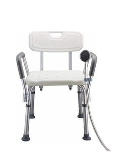 Buy COOLBABY Shower Stool With Armrests Height-Adjustable Bathtub Shower Chair Suitable for Patients Elderly Children Disabled People (Excluding Nozzles) in UAE