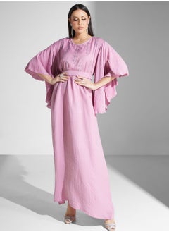 اشتري Belted Flared Sleeve Jalabiya في السعودية