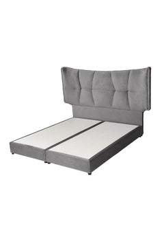 Buy Al Malk | Velvet Bed Frame - Dark Grey in Saudi Arabia