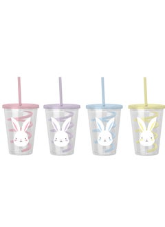 Buy Gems Easter Cup & Swirly Straw 650Ml Assorted 1 Piece in UAE