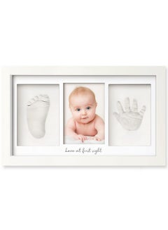 Buy Baby Hand And Footprint Kit Baby Footprint Kit Newborn Keepsake Frame Baby Handprint Kit Personalized Baby Gifts Nursery Decor Baby Shower Gifts For Girls Boys (Alpine White) in UAE