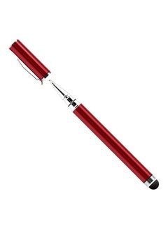 Buy 2 In 1 Ball Point Capacitive Screen Stylus Touch Pen With Cover Red in Saudi Arabia