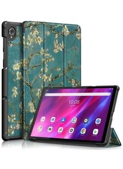 Buy Slim Smart Cover Stand Hard Shell Case for Lenovo Tab K10 10.3 Inch 2021 Apricot Flower in Saudi Arabia