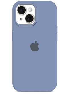 Buy iPhone 15 Case Silicone Case Cover Durable and Anti Scratch Back Cover Light Blue in UAE