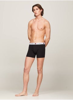 اشتري Men's 3 Pack Boxer Briefs - Cotton, Black في الامارات