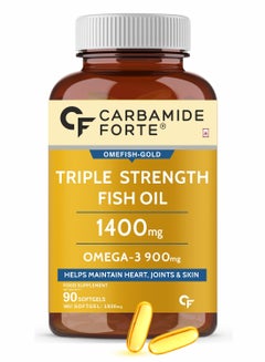 اشتري Triple Strength Fish Oil 1400mg with Omega 3 900mg - 90 Softgel Capsules for Men & Women في الامارات