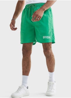 Buy Slogan Drawstring Shorts in Saudi Arabia