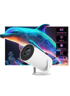 اشتري Projector for Home 4K Support 720P Native HD Portable Projector Android 11 YouTube Builtin Apps 5G WiFi Auto Keystone 3500 lumens (350 ANSI) 3 Watt Speaker 176" Screen Compatible 4K TV Stick في الامارات