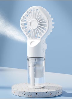 Buy Portable Personal Misting Fan - Rechargeable Handheld 4-Mode Cooling Spray Mist Fan for Travel, Camping, Outdoors, Indoors, & Makeup in UAE