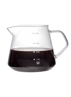 Buy 600ml Glass Coffee Pot with Tick MarksFor Drip Coffee Maker Coffee Dripper in Saudi Arabia