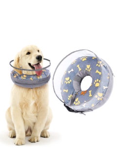 Buy Dog Cone ,Comfy Recovery Collar for Dogs Inflatable, Soft, & Adjustable Cone for After Surgery, Wounds, Rashes, & Vet Visits  Clear Shield & Secure Buckle,Medium Size in UAE