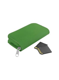 اشتري Card Case - Fits up to 22x SD, SDHC, Micro SD, Mini SD and 4X CF - Holder with 22 Slots (8 Pages) - for Storage and Travel (Green) في السعودية