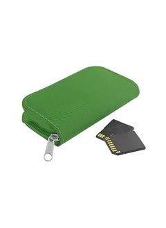 اشتري Card Case - Fits up to 22x SD, SDHC, Micro SD, Mini SD and 4X CF - Holder with 22 Slots (8 Pages) - for Storage and Travel (Green) في السعودية