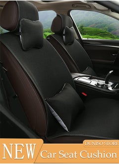 اشتري 1pcs Auto Breathable Universal Four Seasons Front Car Seat Covers Luxury Include Front Car Seat Protector Lumbar Pillow and Neck Pillow Compatible with 95% Vehicle Fit for Cars Truck SUV or Vans في السعودية