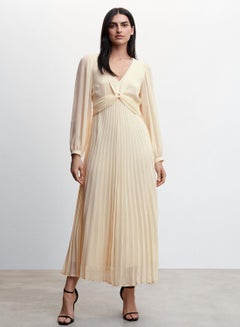 Buy Front Twist Plisse Dress in UAE