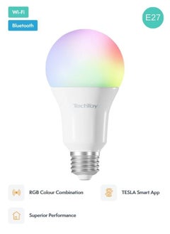 اشتري Tesla Smart LED Bulb RGB 11W E27 Multicolor في الامارات