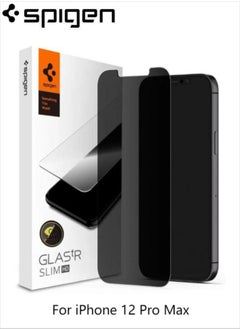 Buy iPhone 12 Pro Max Tempered Glass Screen Protector GlasTR Slim Privacy in Saudi Arabia