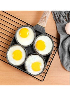 Buy Kitchen Omelette Frying Pan, 4 Hole Frying Pan, Long Handle Non-Stick Egg Fryer (General for Induction Cooker) in UAE
