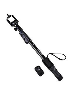 Buy Monopod Extendable Selfie Stick With Shutter Remote Control Black in Saudi Arabia