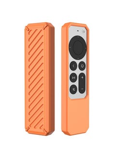 Buy Silicone Case for Apple TV 4K (2021) Remote Cover for New Apple 4k TV Series 6 Generation Case (Orange) in UAE