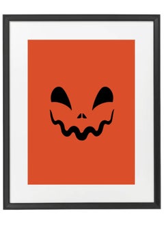 Buy Halloween Pumpkin Framed Poster 50x40cm - Spooky Wall Art Decor for Home, Office, or Party , Trick or Treat Pumpkin Artwork, Halloween Decoration Gift Idea in UAE