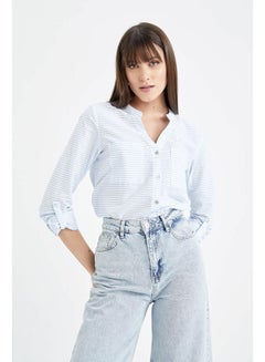 Buy Woman Regular Fit Shirt Neck Long Sleeve Woven Long Sleeve Shirt in Egypt