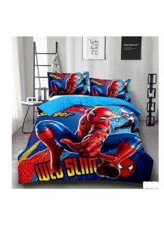 اشتري 3D Comforters Queen Size Cartoon characters bedding set with fixed duvet insert, fitted bedsheet and pillowcase, 4-Pieces set QU17 في الامارات