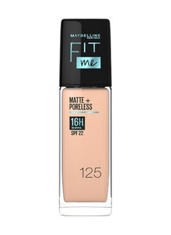 Buy Maybelline New York Fit Me Matte & Poreless Foundation 16H Oil Control with SPF 22 - 125 in UAE