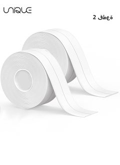 Buy Sealant Strip 2 Packs Caulk PE Sealing Tape Self-Adhesive Mildewproof Waterproof Shower Tile Sealer for Bathroom Kitchen Bathtub Toilet and 38mm Width X 3.2M Lenth (White) in Saudi Arabia