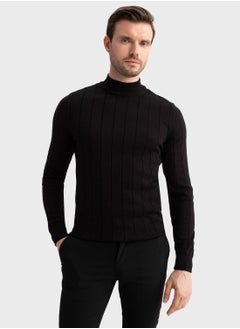 Buy High Neck Knitted Sweater in UAE