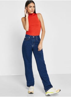 Buy High Waist Straight Jeans in UAE