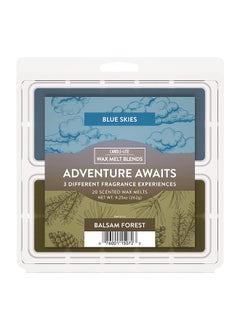 Buy 100-Piece Adventure Awaits 3-in-1 Fragrance Scented Wax Melt Blends Blue and Green 262 g 87831169 in Saudi Arabia