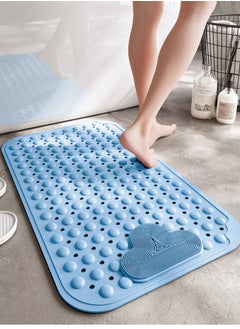 Buy Anti-Slip Massage Bathroom Bath Tub Mats with Suction Cup and Drain Hole Quick Drying Shower Floor Mat (40×70CM) in UAE