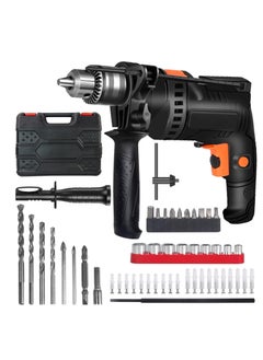 Buy Electric Drill Set, Corded Electric Hammer Percussion Drill, Variable Speed Screwdriver Drill Drivers with 24 Pieces Accessories Bit, Storage Case Included for Drilling Metal, Concrete & Wood in UAE