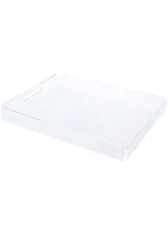 Buy LAMSIT IBDAA Rectangle Acrylic Tray | Decorative Tray | Jewellery Tray | Coffee Tray |  Serve ware | Serving Platter - Clear in UAE